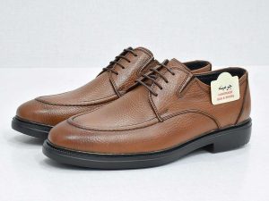 طبی اداری عسلی کد 398 4 کفش مجلسی چرمی