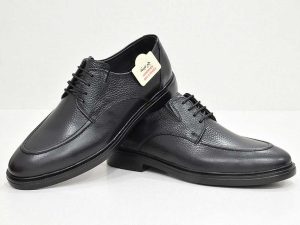 طبی اداری مشکی کد 398 3 کفش مجلسی چرمی
