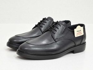 طبی اداری مشکی کد 398 4 کفش چرم مردانه