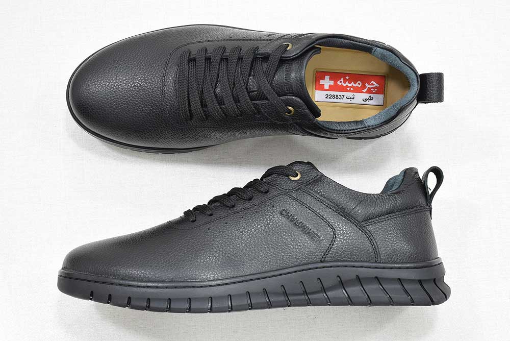 اسپرت مشکی کد 484 4 کفش چرمی
