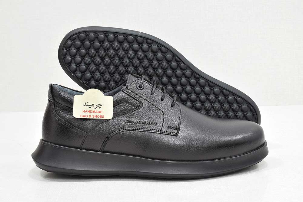 طبی مشکی کد 486 2 کفش تمام طبی - image- shoes-Leather