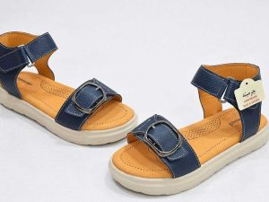 طبی زنانه 2060 سورمه ای 3 صندل طبی - image- shoes-Leather