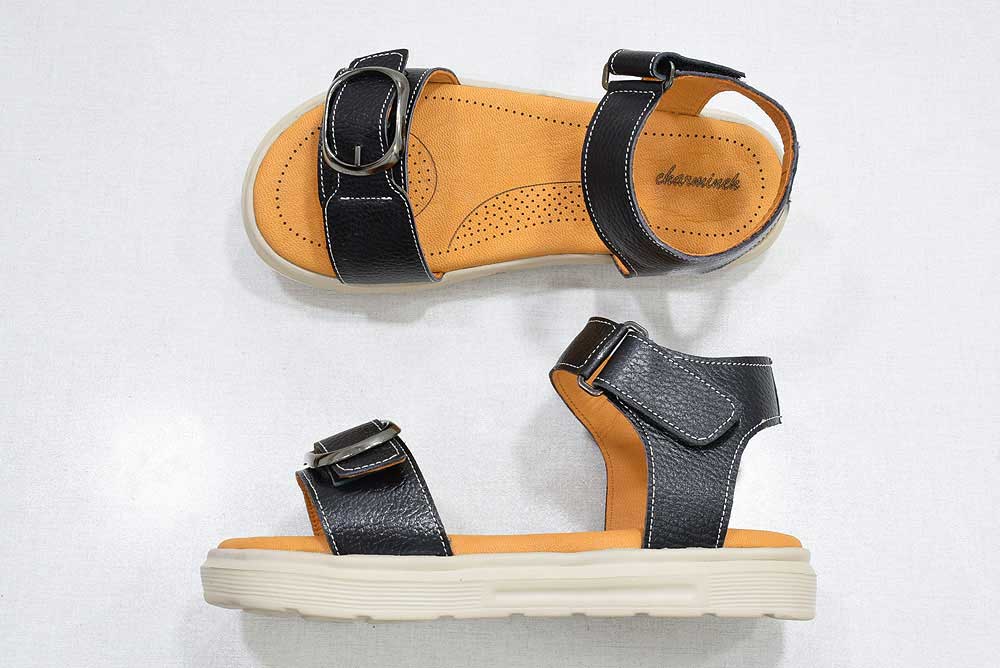 طبی زنانه 2060 مشکی 4 صندل طبی - image- shoes-Leather